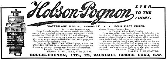 Hobson-Pognon Spark  Plugs                                       