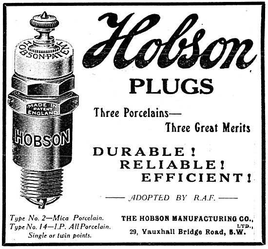 Hobson Sparking Plugs                                            