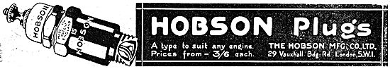 Hobson Aero Engine Spark Plugs                                   