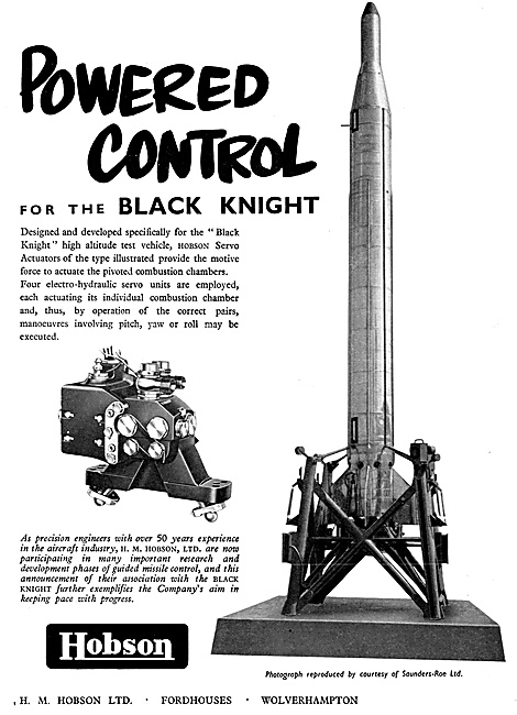 Hobson Power Controls For Rockets - Black Knight                 