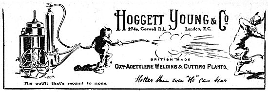 Hoggett Young Oxy-Acetylene Welding & Cutting Plants 1917 Advert 