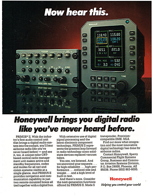 Honeywell PRIMUS II Audio Control Unit                           