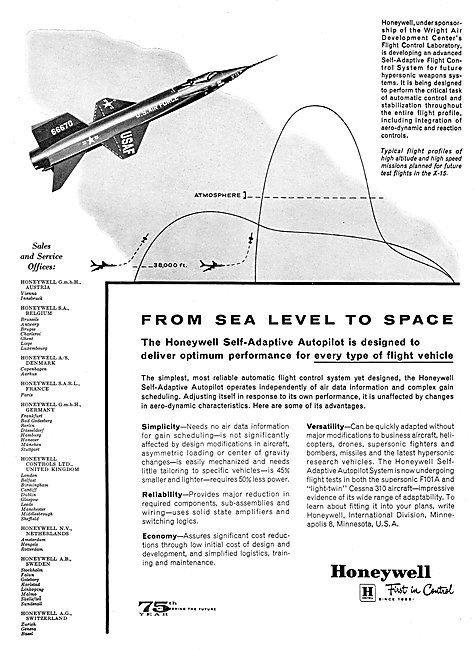 Honeywell Self-Adaptive Autopilot 1960                           