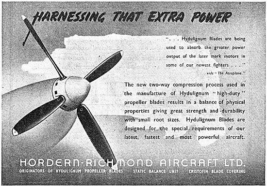 Hordern Richmond - Hydulignum Propeller Blades                   