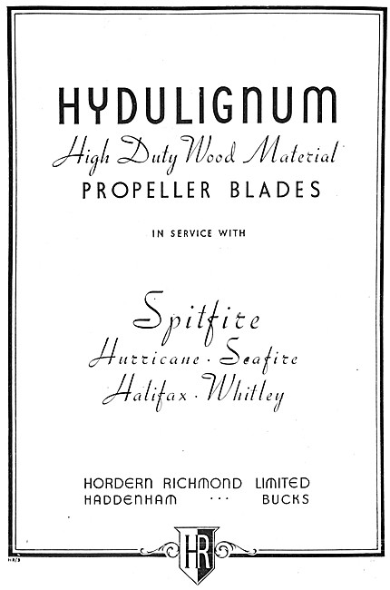 Hordern Richmond Hydulignum  High Duty Wood Propeller Blades     