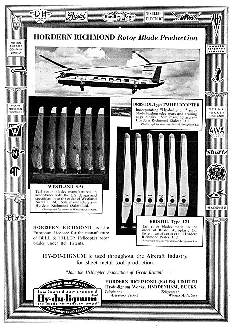 Hordern Richmond Hydulignum Rotor Blades                         