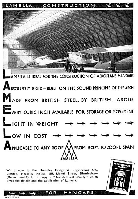 Horseley Bridge Aircraft Hangars Lamella 1931                    