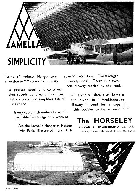 Horseley Bridge Aircraft Hangars Lamella                         