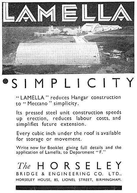 Horseley Bridge Lamella Aircraft Hangars                         