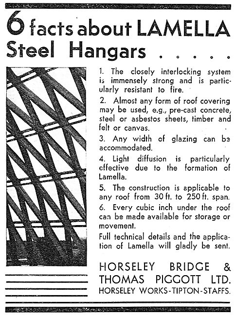 Horseley Bridge Aircraft Hangars - Lamella Construction          
