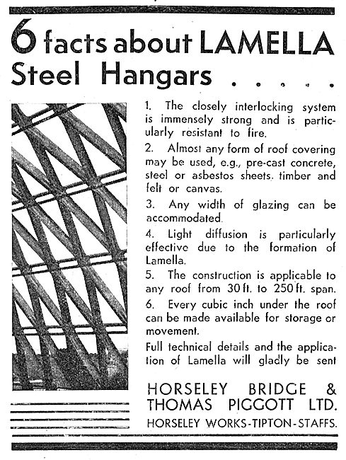 Horseley Bridge Aircraft Hangars  Lamella Steel Hangars          