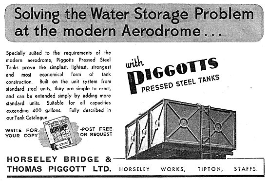 Horseley Piggott Pressed Steel Airfield Water Storage Tanks      