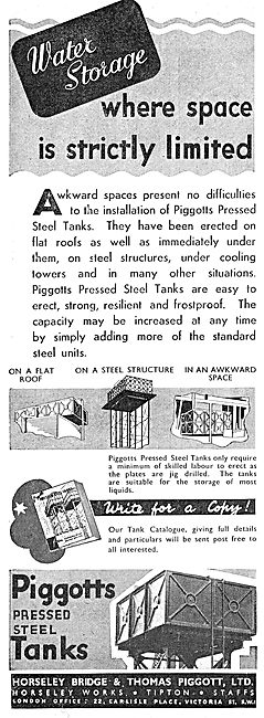 Piggott 's Pressed Steel Fluid Storage Tanks                     