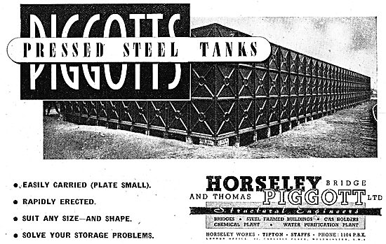 Horseley Bridge & Thomas Piggott Storage Tanks 1942              