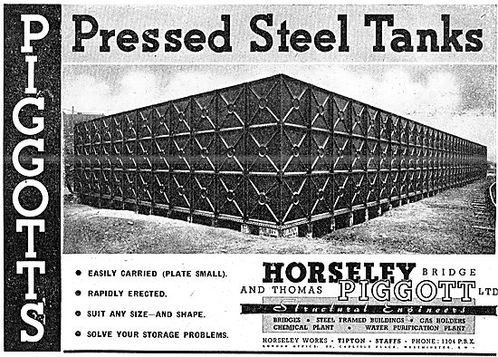 Horseley Bridge & Thomas Piggot Pressed Steel Storage Tanks      