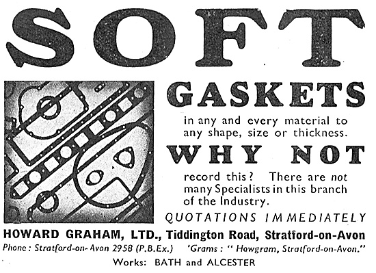 Howard Graham Soft Gaskets.                                      