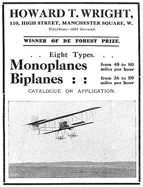 Howard T. Wright - Monoplanes & Biplanes                         