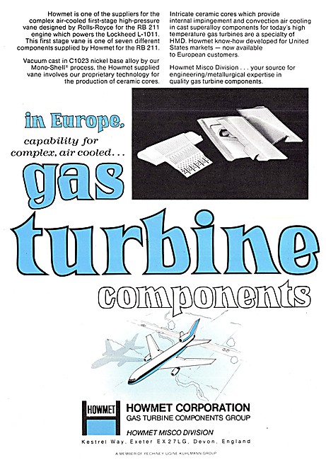 Howmet Corporation - Gas Turbine Components                      