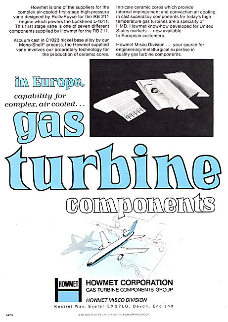 Howmet Corporation - Gas Turbine Components                      