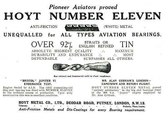 Hoyt Number 11 Metal Bearings Used In Jupiter VI Endurance Test  