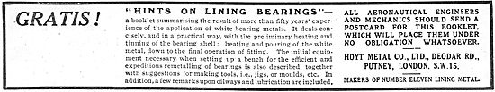 Gratis! Hints On Lining Bearings : On Request From Hoyt Metal Co 