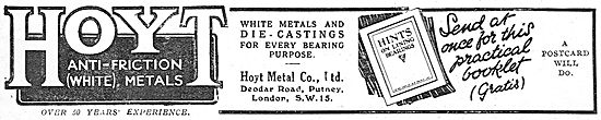 Hoyt Number 11 Metal Bearings - White Metals & Die Castings      