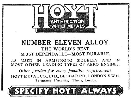 Hoyt Number 11 Metal Bearings                                    