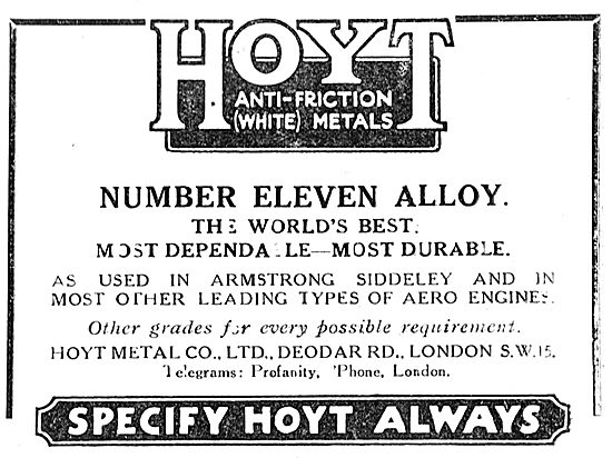 Hoyt Number 11 Metal Bearings                                    