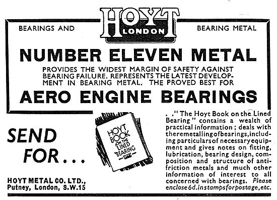 Hoyt Number 11 Metal Bearings                                    