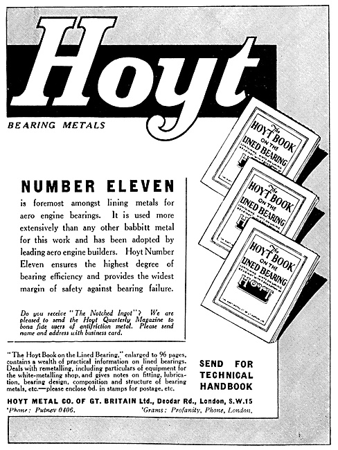 Hoyt Number Eleven Bearing Metal                                 