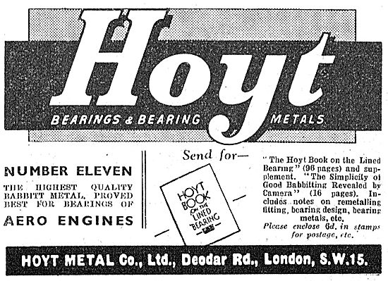 Hoyt Number 11 Metal Bearings                                    
