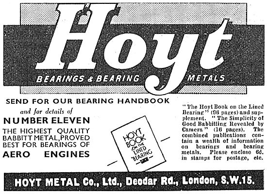 Hoyt Number 11 Metal Bearings                                    