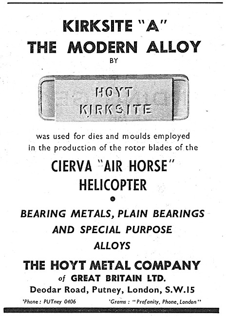 Hoyt Alloys For Bearings - HOYT KIRKSITE A                       