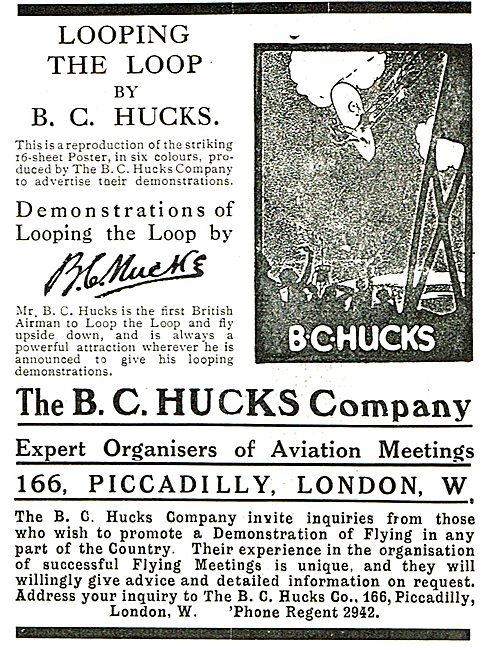 B.C.Hucks Co - Expert Organisers Of Aviation Meetings            