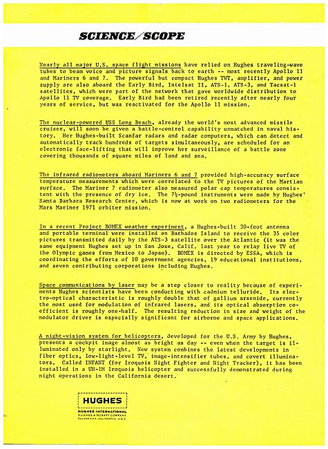 Hughes International Science / Scope Bulletin                    