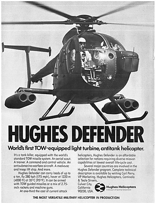 Hughes Defender TOW Equipped Antitank Helicopter                 