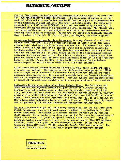 Hughes International Science / Scope                             