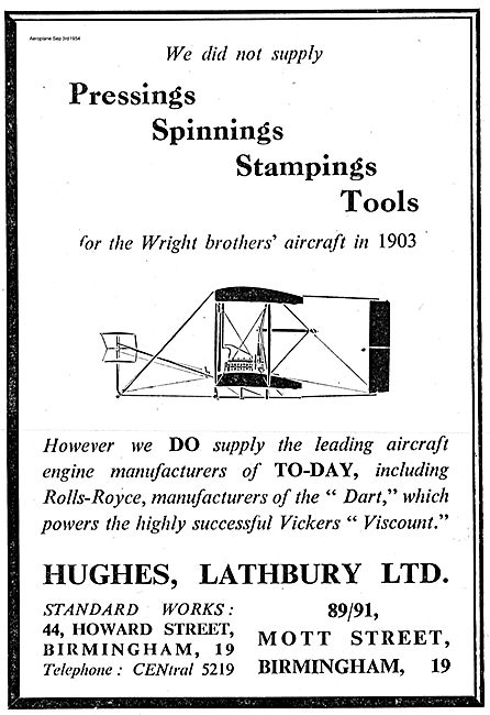 Hughes Lathbury Aircraft Pressing, Spinnings & Stampings         