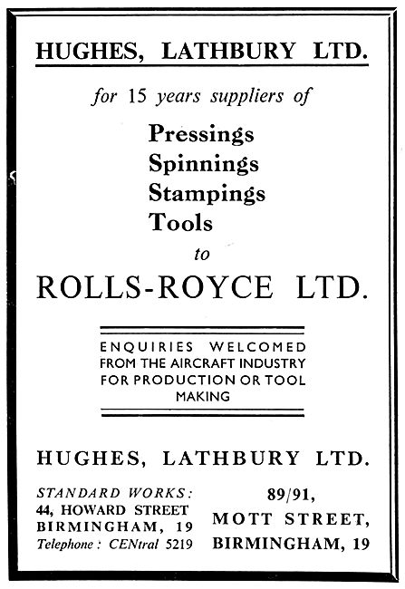 Hughes Lathbury Pressings,Spinnings & Stampings                  