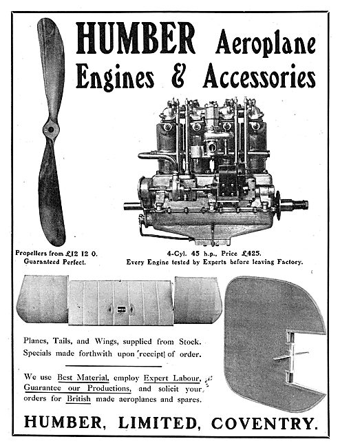 Humber Aircraft, Engines & Accessories                           