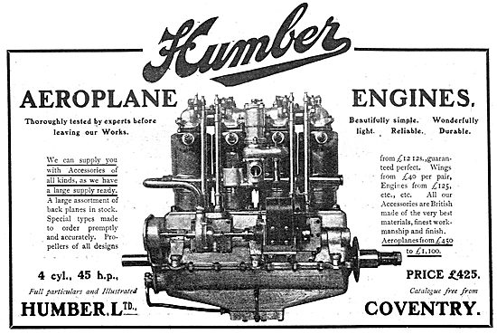 Humber Aircraft, Engines & Accessories                           