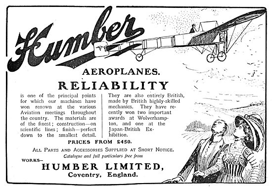 Humber Build Reliable Aeroplanes                                 