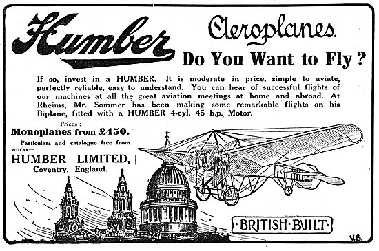 Invest In A Humber Aeroplane                                     