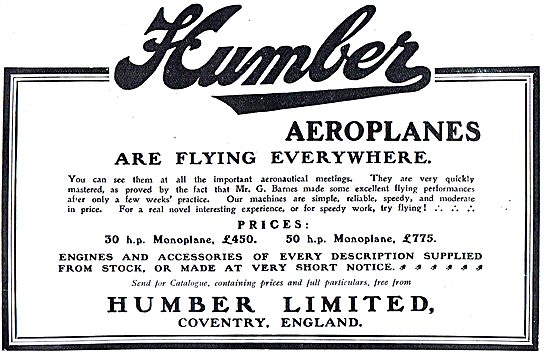 Humber Aeroplanes Are Flying Everywhere                          