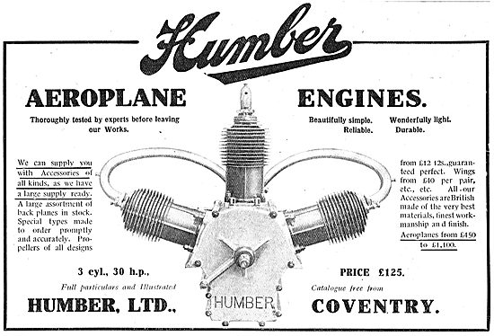 Humber Aeroplanes Engines Are Light And Durable                  