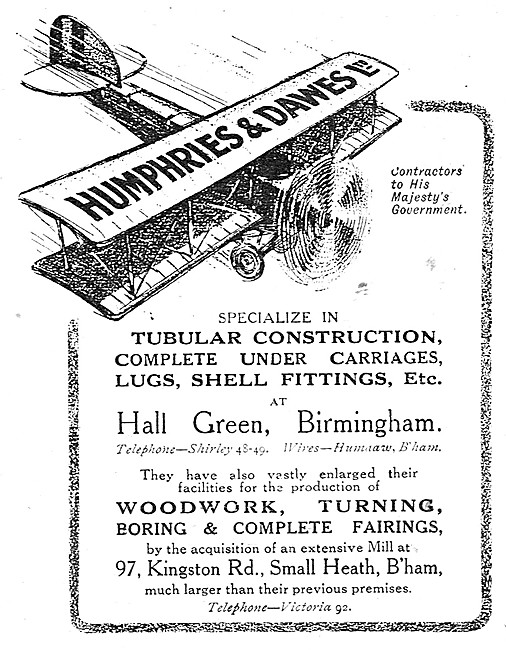 Humphries & Dawes Ltd - Aeronautical Engineering & Assemblies    