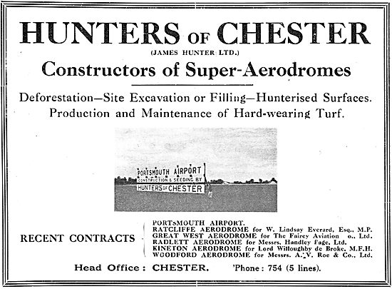 Hunters Of Chester - Aerodrome Construction - Portsmouth         