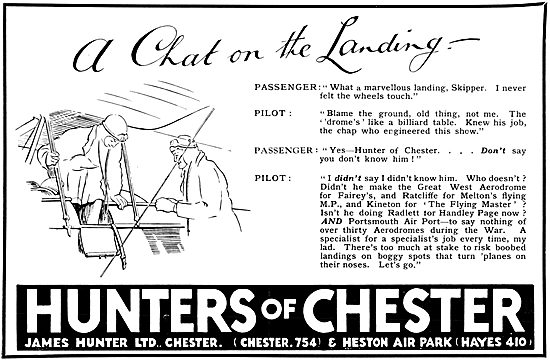 Hunters Of Chester - Flying Grounds 1931                         