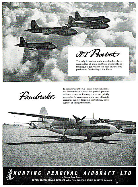 Hunting Percival Jet Provost - Hunting Percival Pembroke         