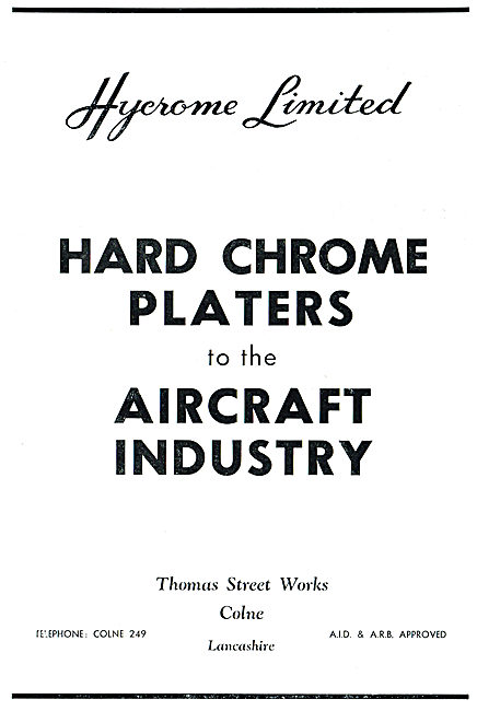 Hycrome - Hard Chrome Platers To The Aircraft Industry           